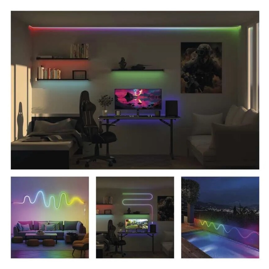 RGBIC LED Stmievateľný pásik GoSmart LED/33W/230V 5 m Wi-Fi Tuya
