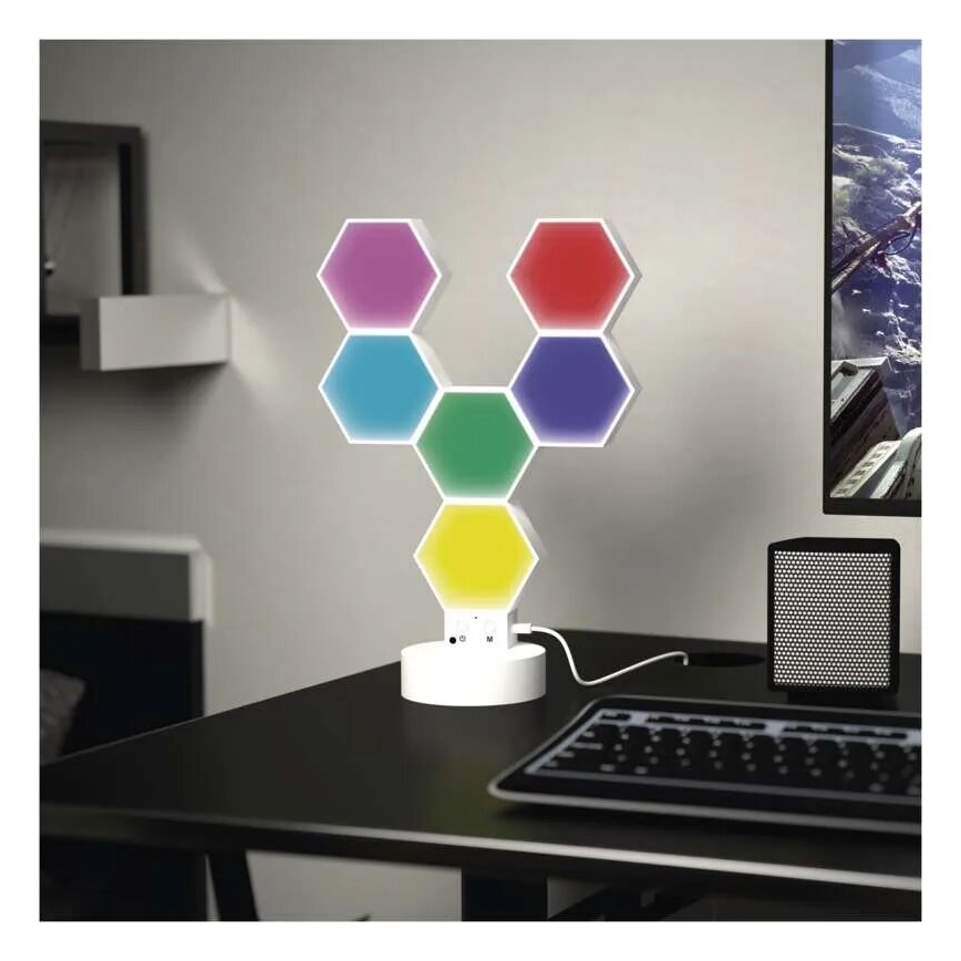 RGBIC Stmievateľná stolná lampa GoSmart LED/5,5W/230V Wi-Fi Tuya