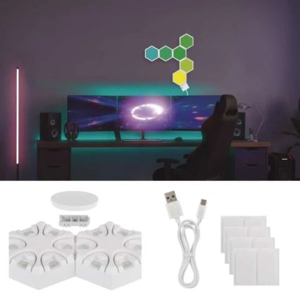 RGBIC Stmievateľná stolná lampa GoSmart LED/5,5W/230V Wi-Fi Tuya
