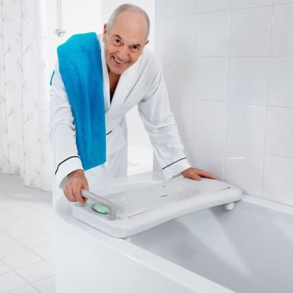 Ridder - Sedátko do vane s madlom 31x70 cm biela