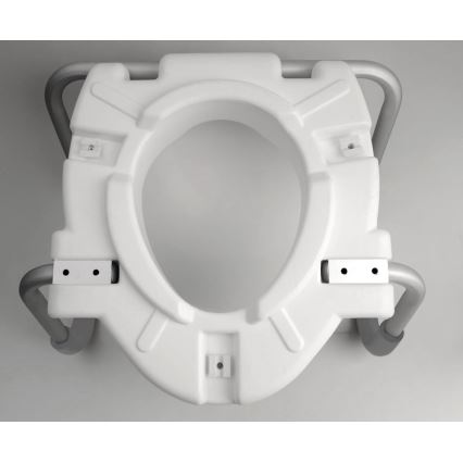 Ridder - Zvýšené WC sedadlo s madlami, biele