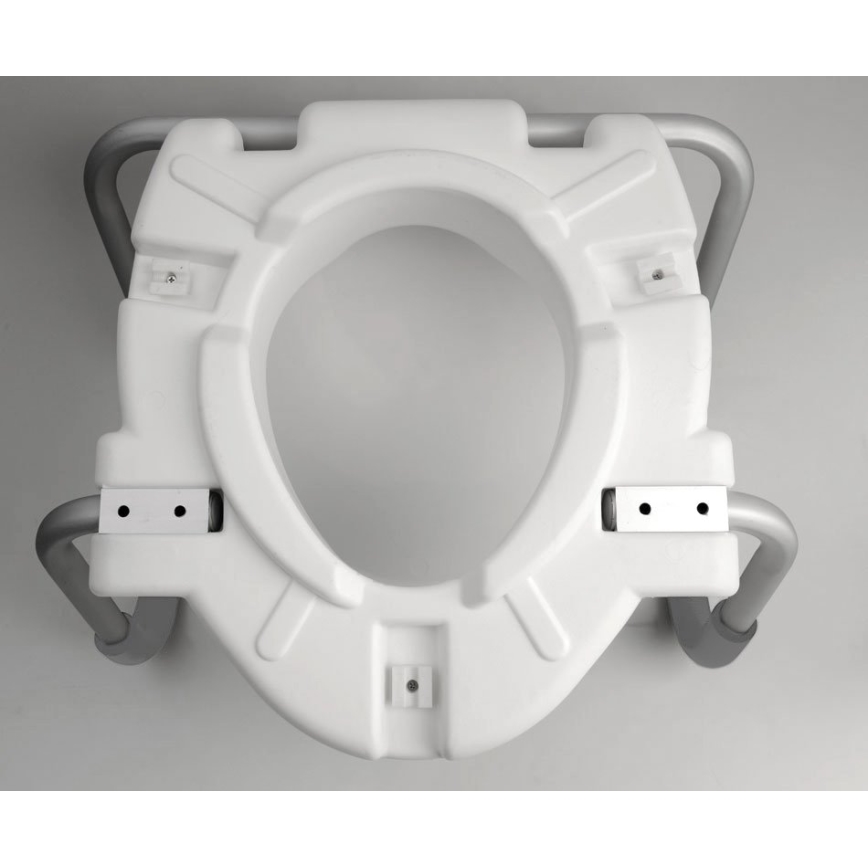 Ridder - Zvýšené WC sedadlo s madlami, biele