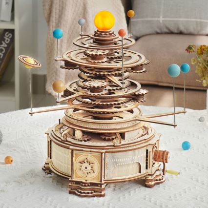 RoboTime - 3D drevenené mechanické puzzle Planetárium