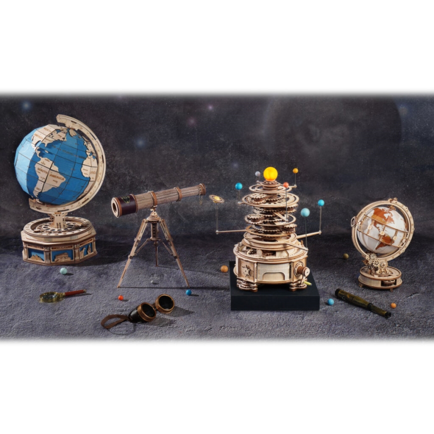 RoboTime - 3D drevenené mechanické puzzle Planetárium