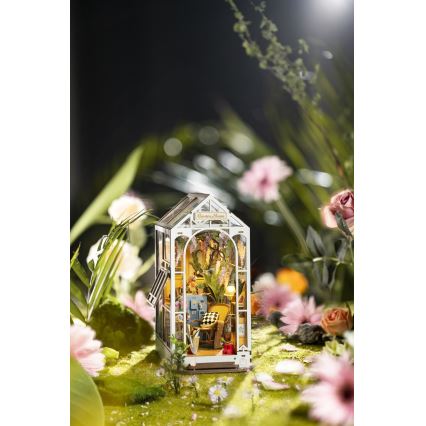 RoboTime - LED Zarážka na knihy Garden house 3D puzzle 2xAAA