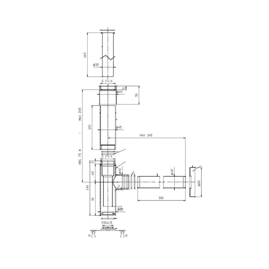 Roca A506403110 - Okrúhly umývadlový sifón ROCA lesklý chróm