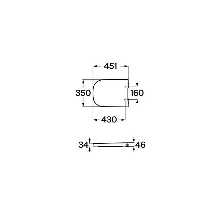 Roca A80147200B - WC sedátko SoftClose GAP supralit/biela