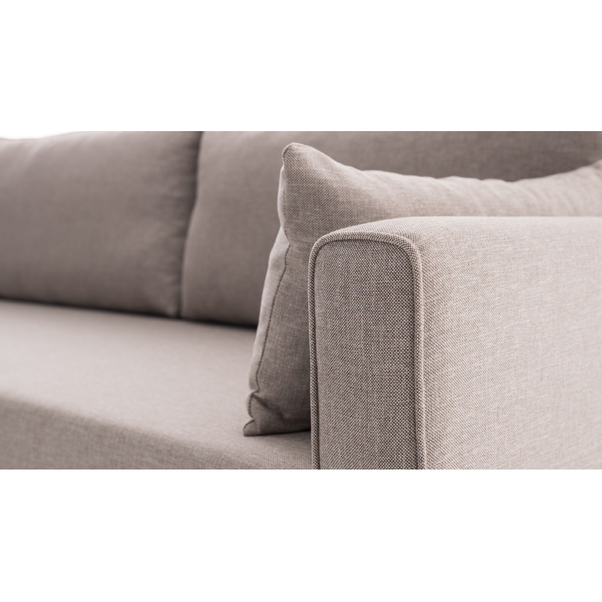 Rohová sedacia súprava KORFU do tvaru L, krémová, ľavé prevedenie