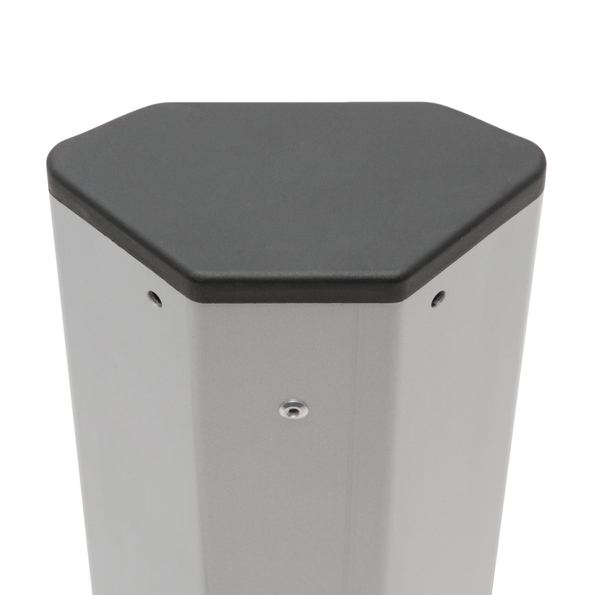 Rohový zásuvkový stĺpik 3x230V + 2xUSB-A čierna/strieborná