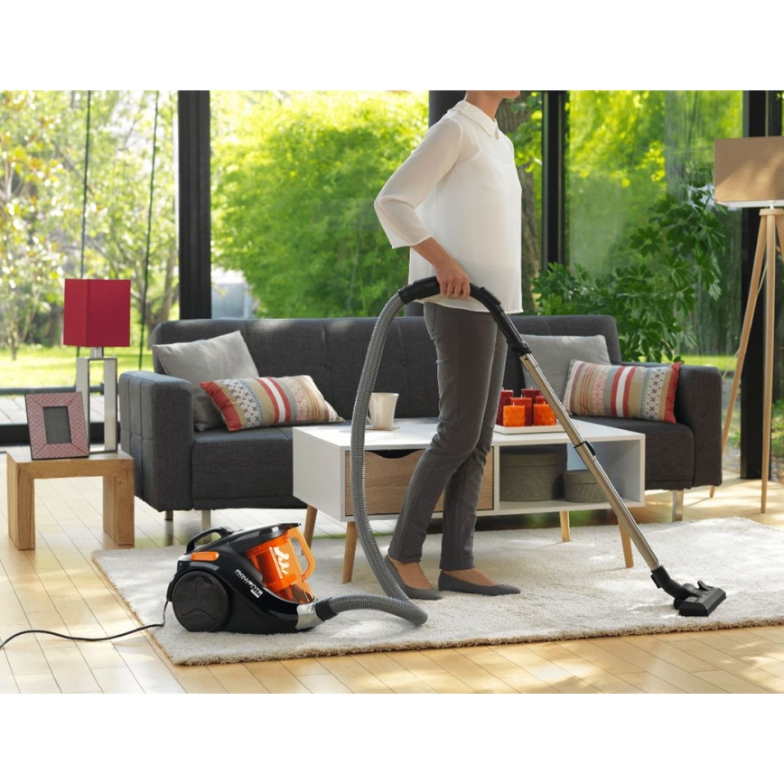 Rowenta - Bezsáčkový vysávač COMPACT POWER 1,5l 750W/230V čierna/oranžová