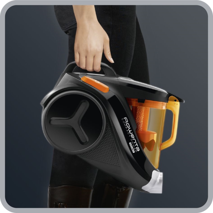 Rowenta - Bezsáčkový vysávač COMPACT POWER 1,5l 750W/230V čierna/oranžová