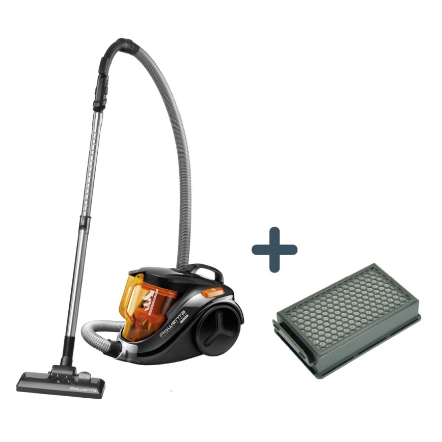 Rowenta - Bezsáčkový vysávač COMPACT POWER 1,5l 750W/230V čierna/oranžová