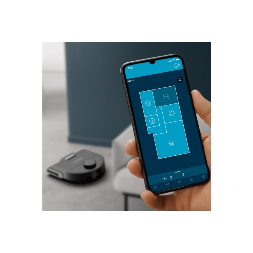 Rowenta - Inteligentný robotický vysávač s mopom X-PLORER S240+ AI Animal & Allergy Wi-Fi 5200 mAh