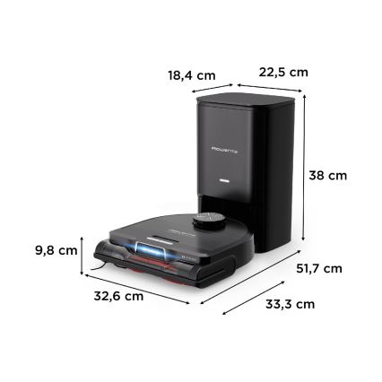 Rowenta - Inteligentný robotický vysávač s mopom X-PLORER S240+ AI Animal & Allergy Wi-Fi 5200 mAh