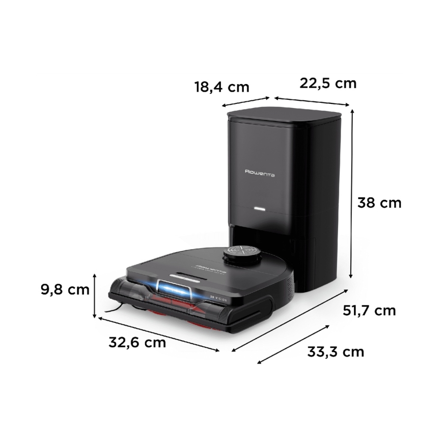 Rowenta - Inteligentný robotický vysávač s mopom X-PLORER S240+ AI Animal & Allergy Wi-Fi 5200 mAh