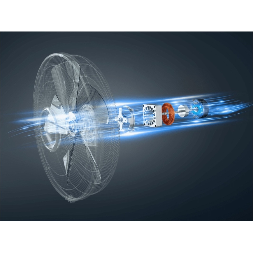 Rowenta - Stojanový ventilátor TURBO SILENCE 55W/230V 147 cm biely + diaľkové ovládanie