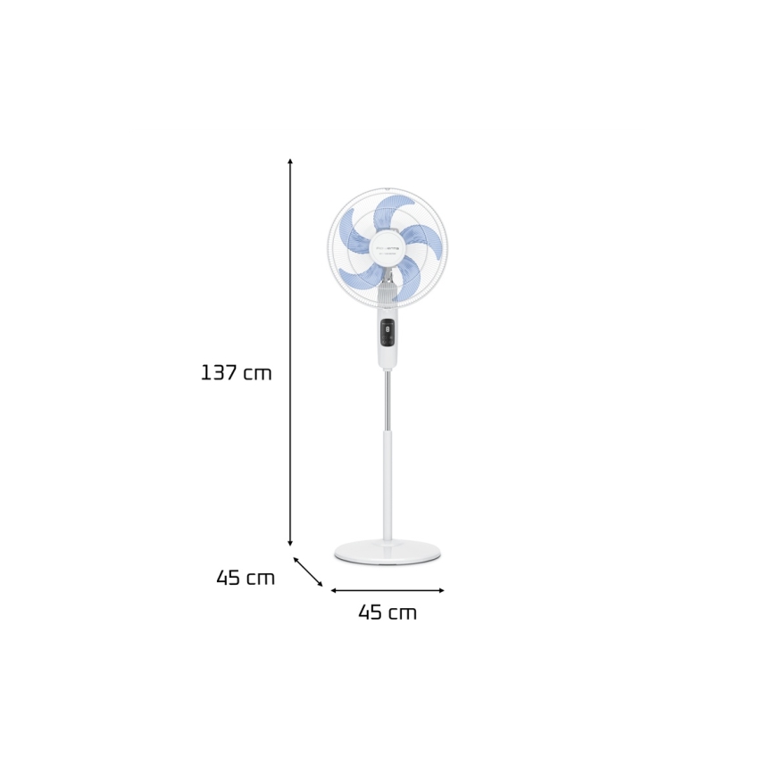 Rowenta - Stojanový ventilátor TURBO SILENCE 55W/230V 147 cm biely + diaľkové ovládanie
