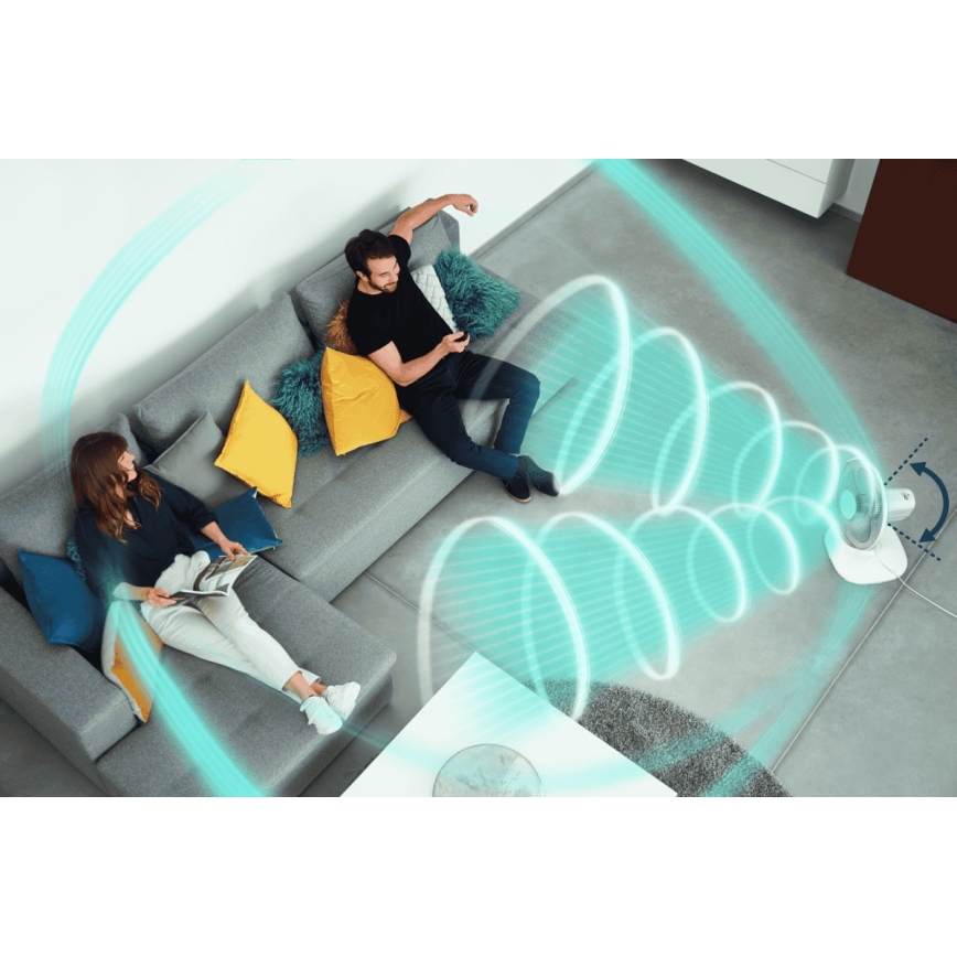 Rowenta - Stolový ventilátor ESSENTIAL 28W/230V pr. 25 cm biela