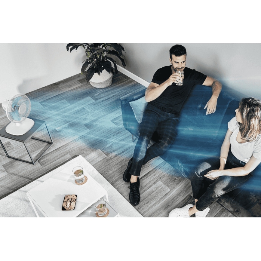 Rowenta - Stolový ventilátor ESSENTIAL 28W/230V pr. 25 cm biela