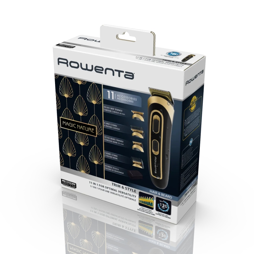Rowenta - Zastrihávač TRIM & STYLE 750 mAh čierna/zlatá