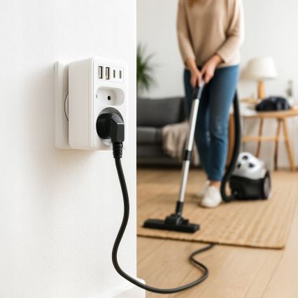 Rozbočovacia zásuvka 2× zásuvky + 2× USB-C + 2× USB-A