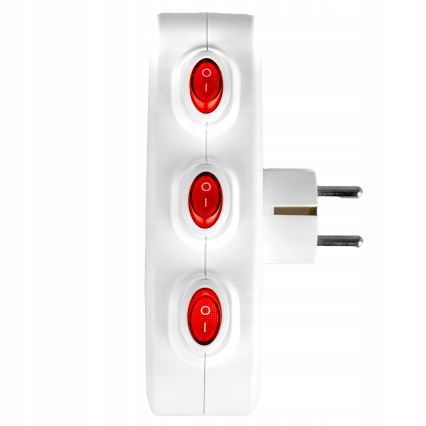 Rozbočovacia zásuvka s vypínačmi 3Z