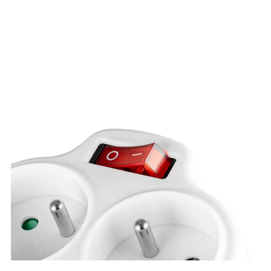 Rozbočovacia zásuvka s vypínačom 2× zásuvky + USB-C + USB-A