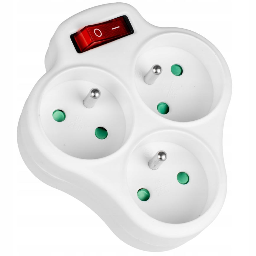 Rozbočovacia zásuvka s vypínačom 3Z