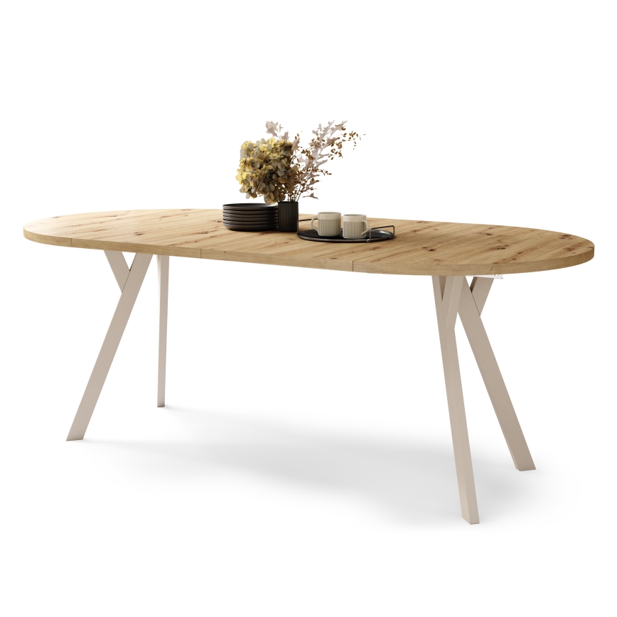 Rozkladací jedálenský stôl ARTUR dub artisan/béžová