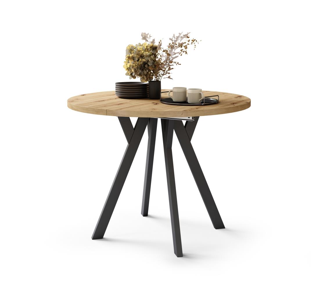 Rozkladací jedálenský stôl ARTUR dub artisan/čierna 5903631916670