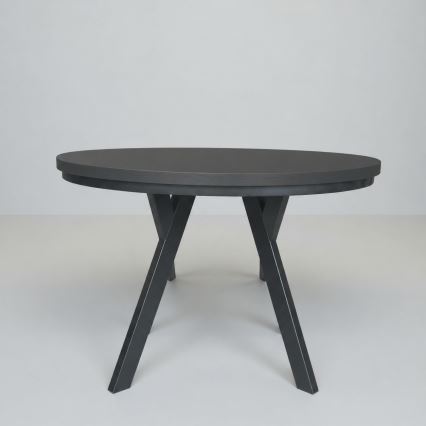 Rozkladací jedálenský stôl CENTRO 100/140x77 cm čierny