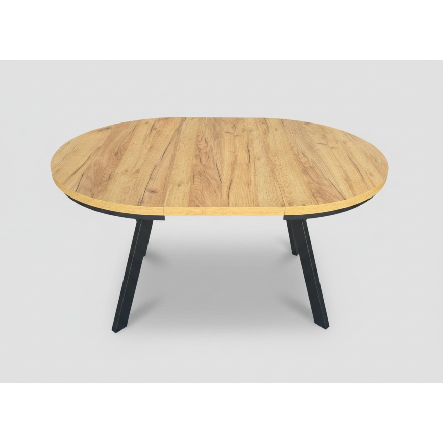 Rozkladací jedálenský stôl CENTRO 100/140x77 cm dub craft/čierna