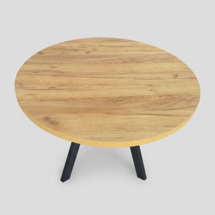 Rozkladací jedálenský stôl CENTRO 100/140x77 cm dub craft/čierna