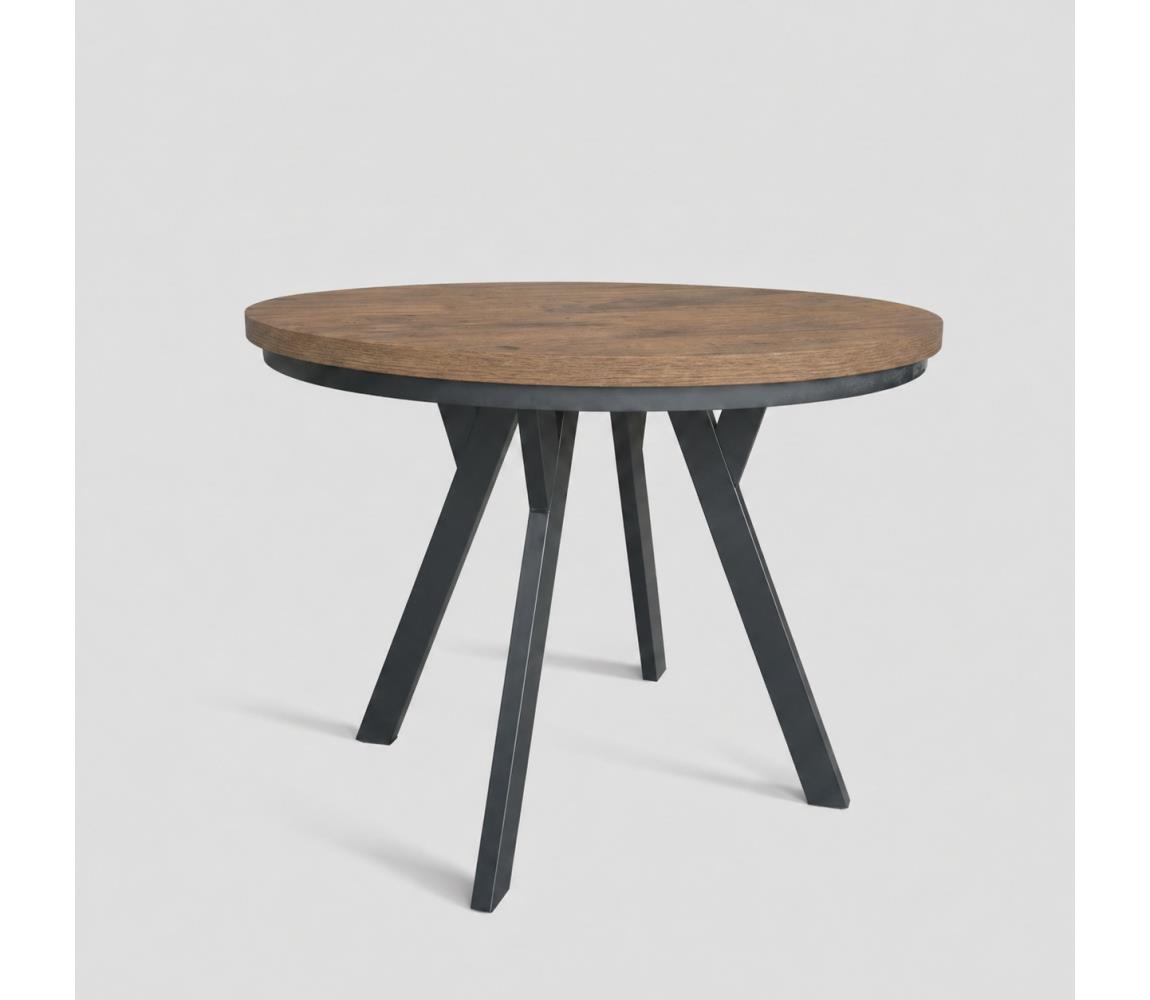 Femix Rozkladací jedálenský stôl CENTRO 100/140x77 cm dub lefkas/čierna 8590828054443