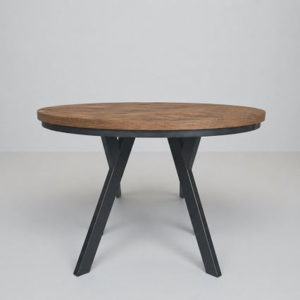 Rozkladací jedálenský stôl CENTRO 100/140x77 cm dub lefkas/čierna