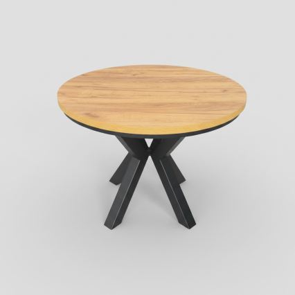 Rozkladací jedálenský stôl CONVI 100/140x73 cm dub craft/čierna