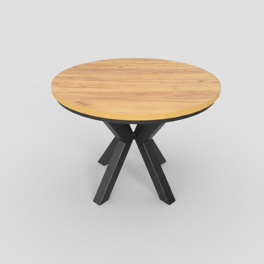 Rozkladací jedálenský stôl CONVI 100/140x73 cm dub craft/čierna
