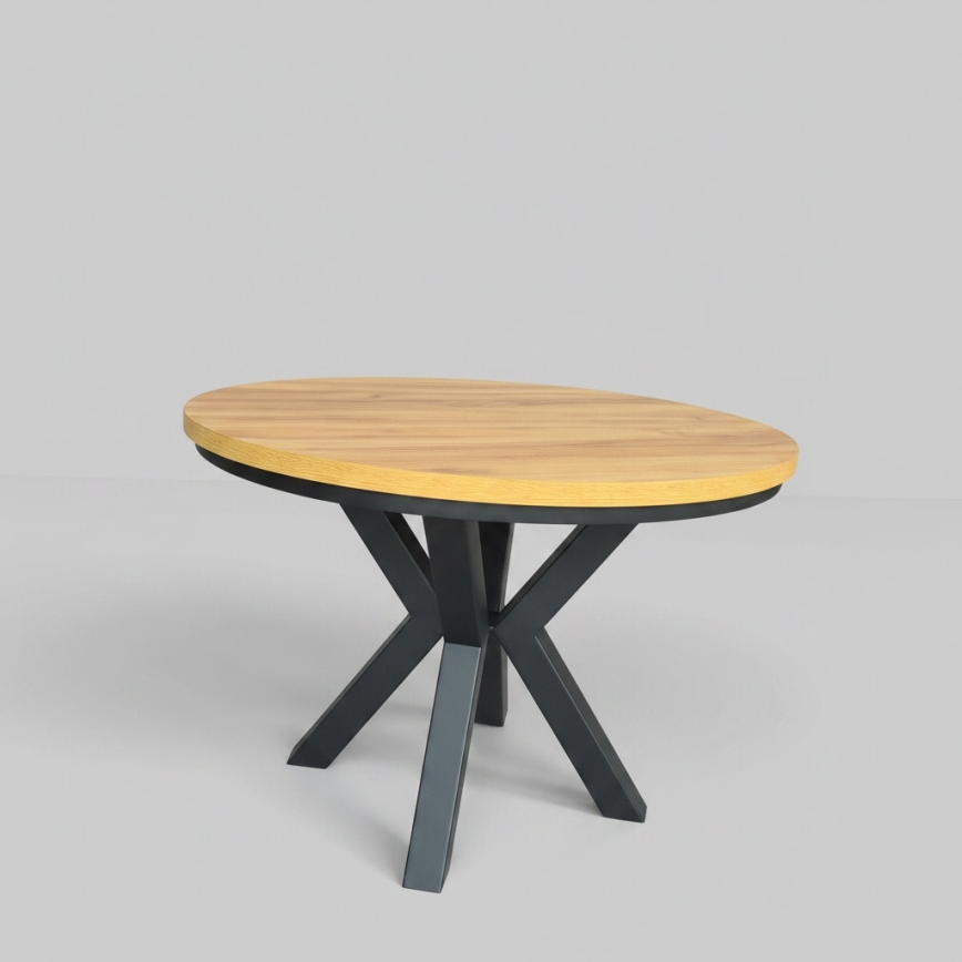 Rozkladací jedálenský stôl CONVI 100/140x73 cm dub craft/čierna