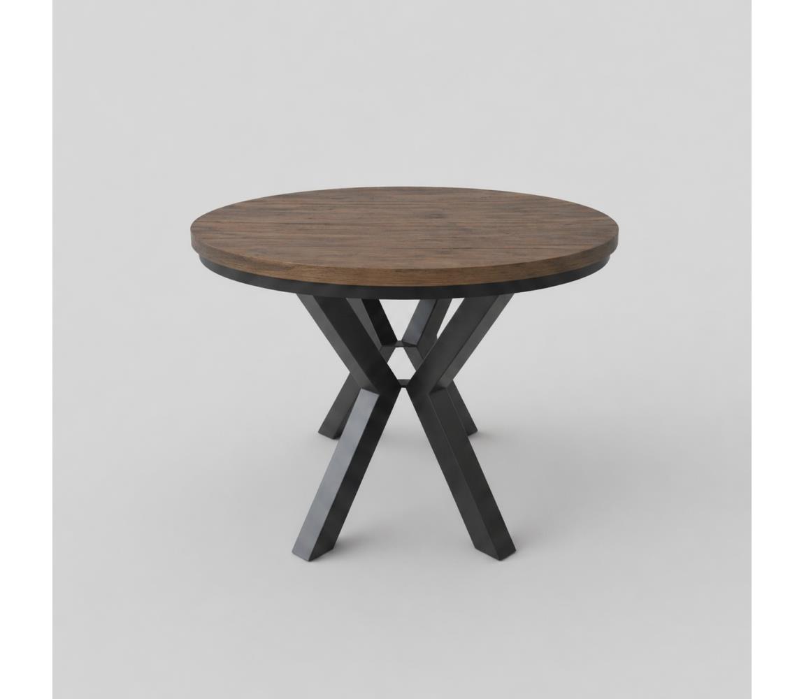 Femix Rozkladací jedálenský stôl CONVI 100/140x73 cm dub Lefkas/čierna 8590828054375