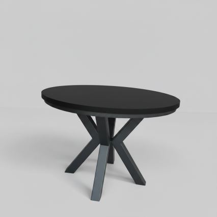 Rozkladací jedálenský stôl CONVI 100/140x77 cm čierny