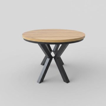 Rozkladací jedálenský stôl CONVI 100/140x77 cm dub craft/čierna