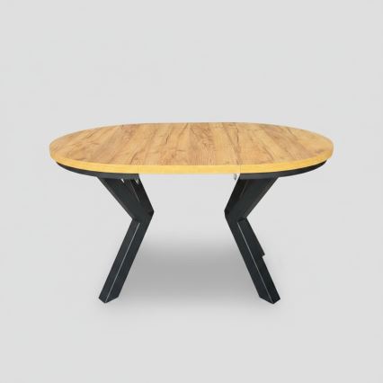 Rozkladací jedálenský stôl CONVI 100/140x77 cm dub craft/čierna