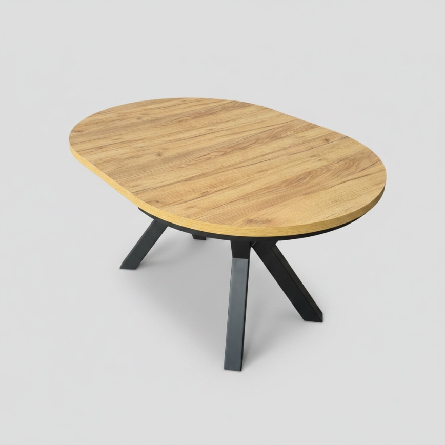 Rozkladací jedálenský stôl CONVI 100/140x77 cm dub craft/čierna