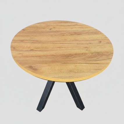 Rozkladací jedálenský stôl CONVI 100/140x77 cm dub craft/čierna