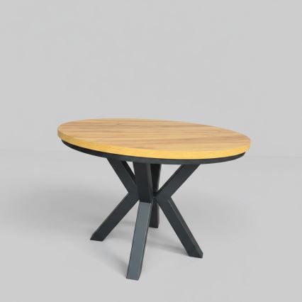 Rozkladací jedálenský stôl CONVI 100/140x77 cm dub craft/čierna
