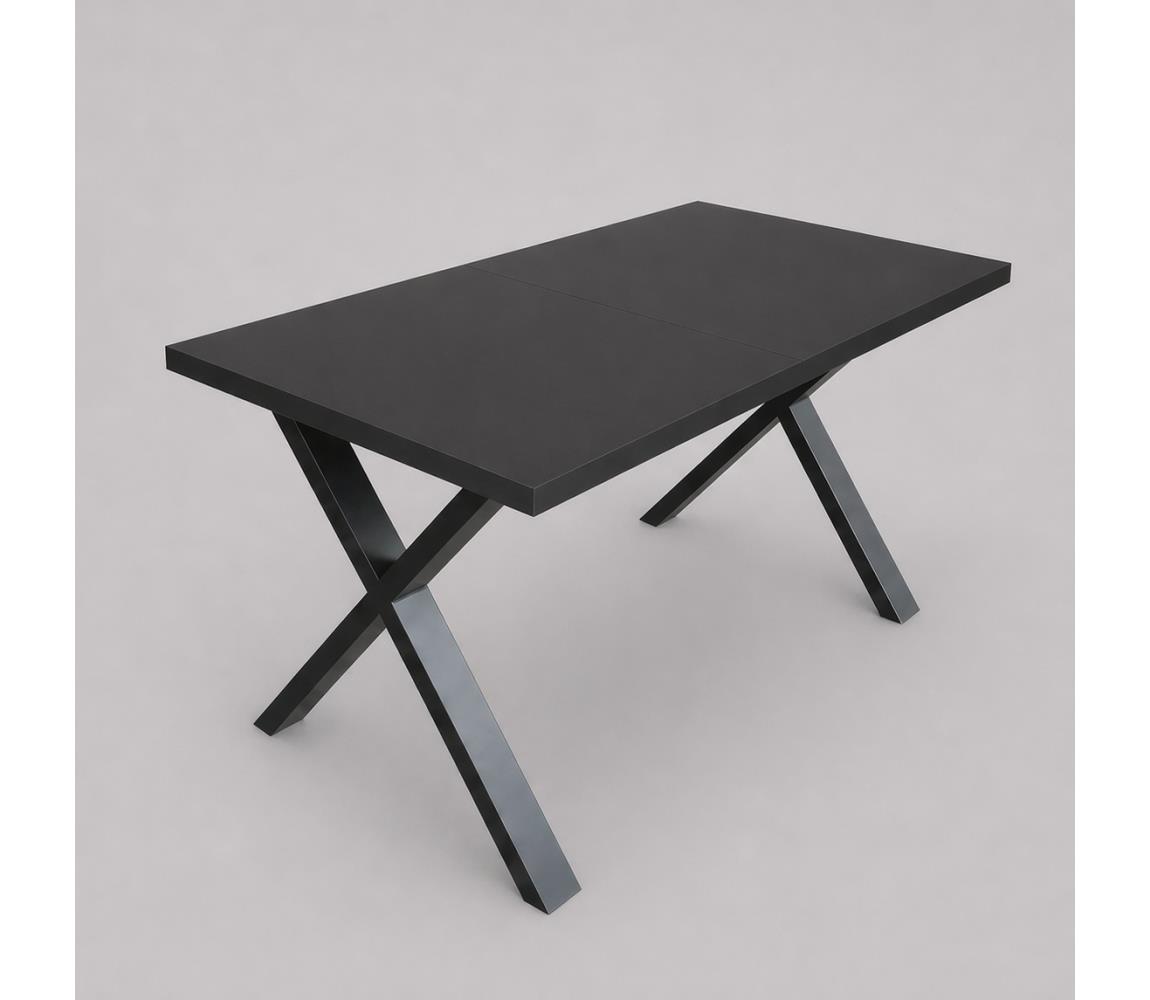 Femix Rozkladací jedálenský stôl DOMO 150/190x80 cm čierny 8590828054627