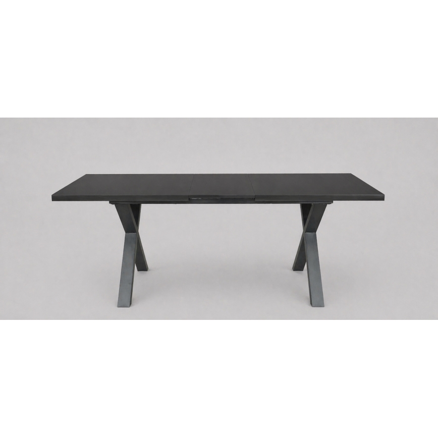 Rozkladací jedálenský stôl DOMO 150/190x80 cm čierny