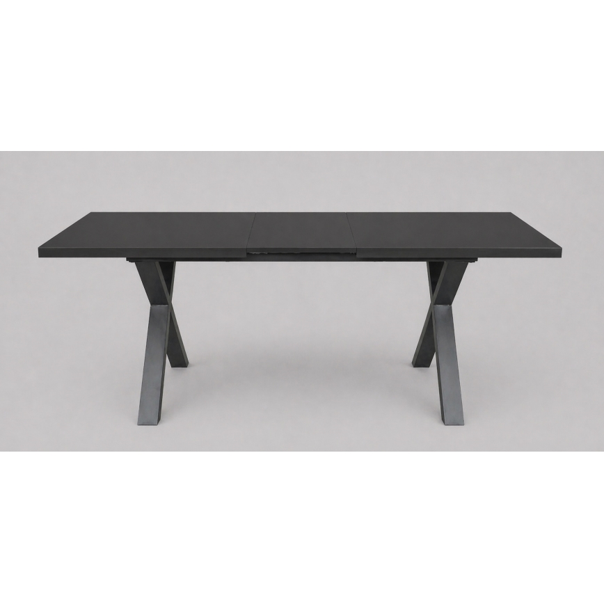 Rozkladací jedálenský stôl DOMO 150/190x80 cm čierny