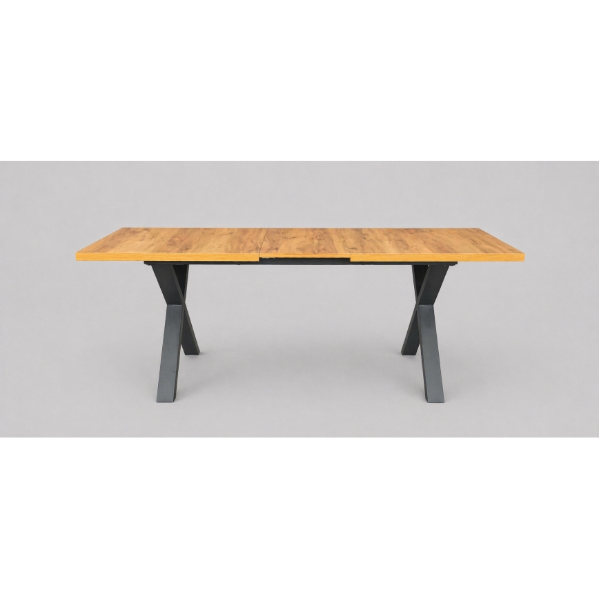 Rozkladací jedálenský stôl DOMO 150/190x80 cm dub craft/čierna