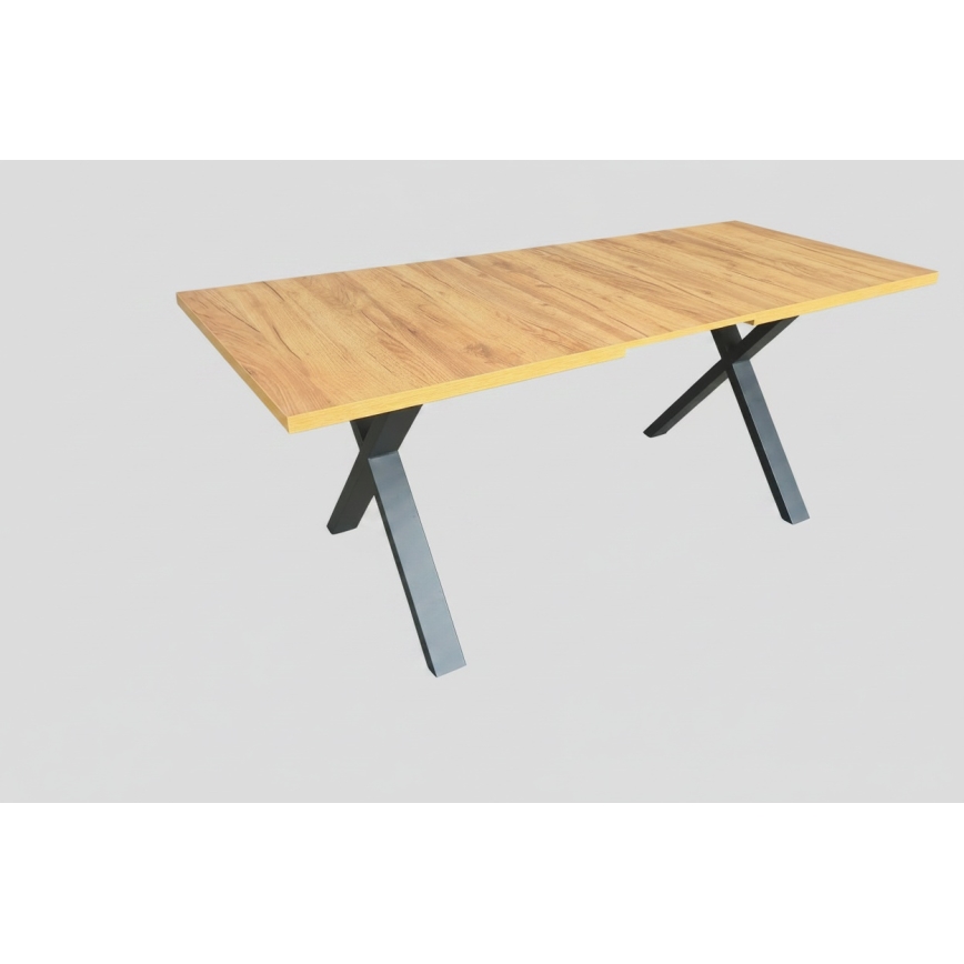 Rozkladací jedálenský stôl DOMO 150/190x80 cm dub craft/čierna